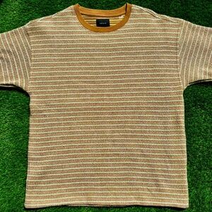 PacSun Men's Brown Oversized Terry Striped Tee